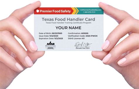 Texas Food Handler Card Online 